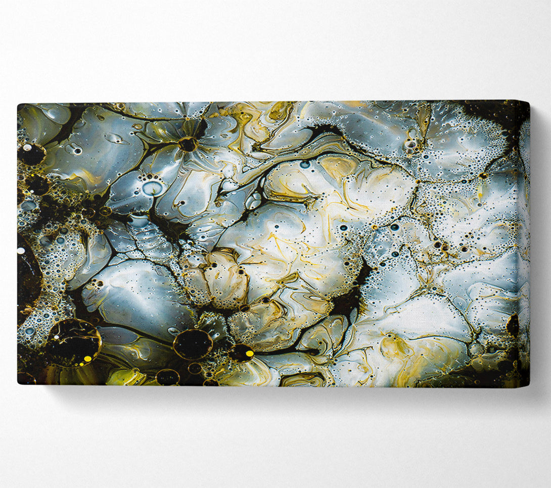  A Canvas Print of Golden Silver Swirl Canvas Print