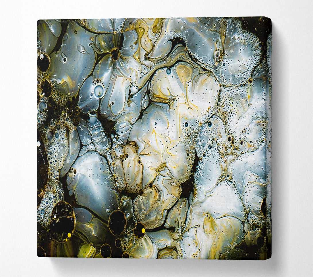  A Canvas Print of Golden Silver Swirl Canvas Print