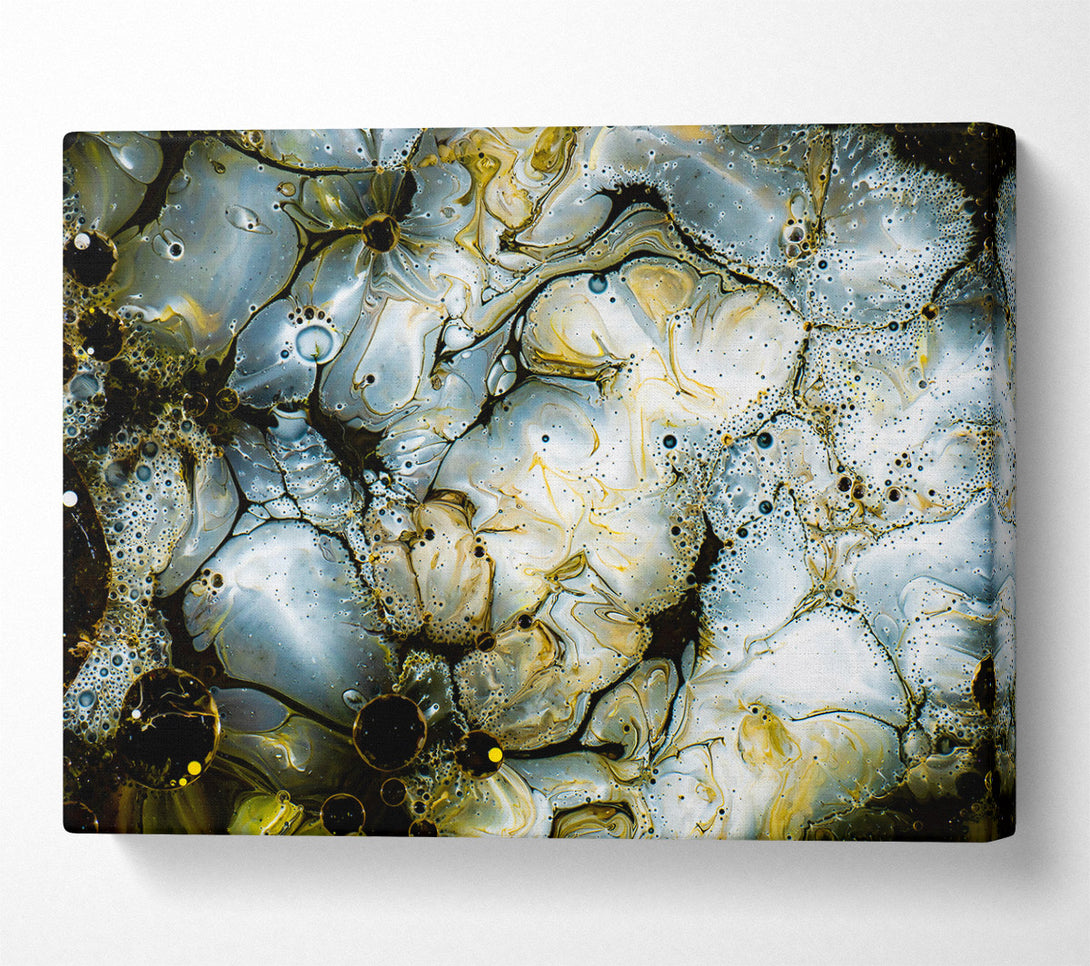 A Canvas Print of Golden Silver Swirl Canvas Print