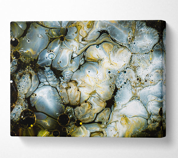  A Canvas Print of Golden Silver Swirl Canvas Print