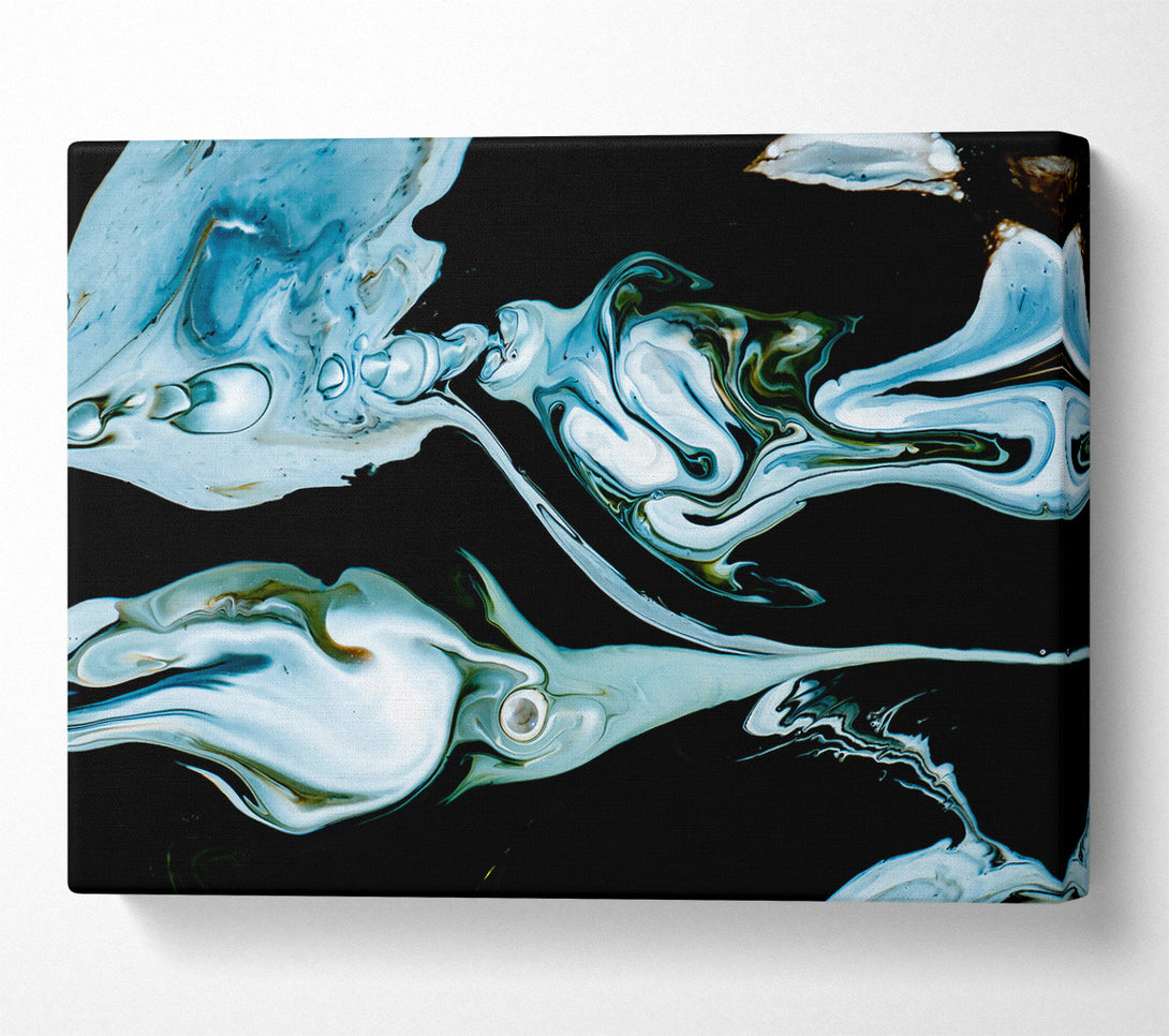  A Canvas Print of Teal Liquid Dreams Canvas Print