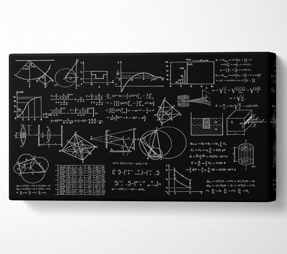  A Canvas Print of Whiteboard Of Equations Canvas Wall Art