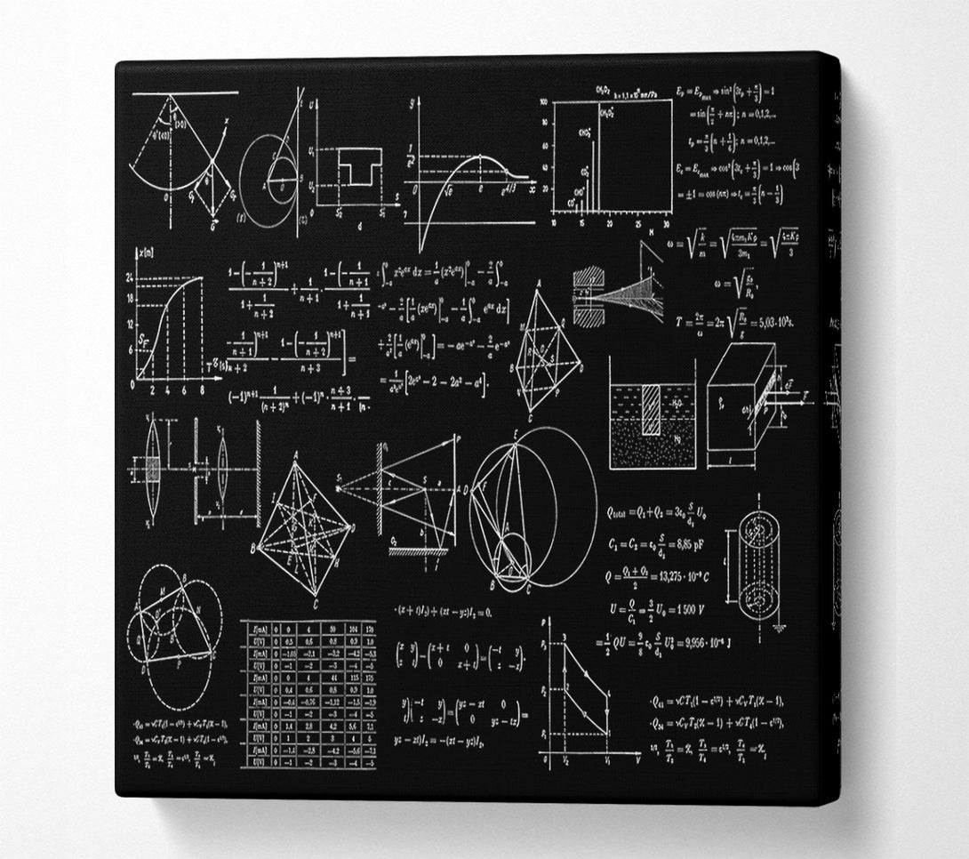  A Canvas Print of Whiteboard Of Equations Canvas Wall Art