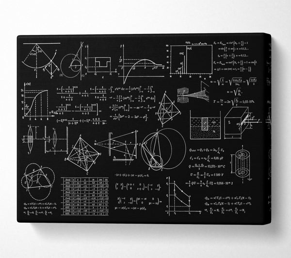  A Canvas Print of Whiteboard Of Equations Canvas Wall Art