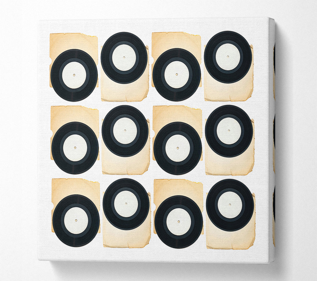  A Canvas Print of Black Vinyl Tapestry Canvas Art