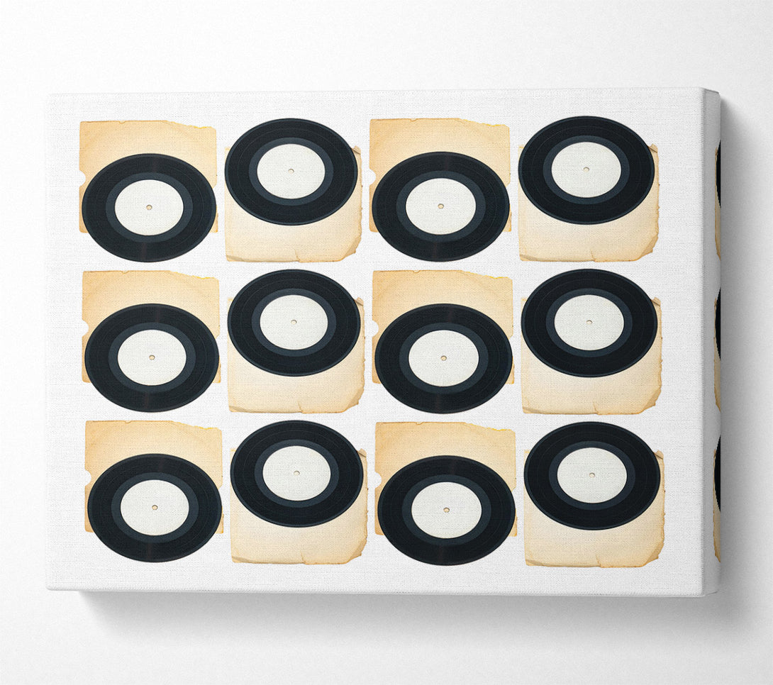  A Canvas Print of Black Vinyl Tapestry Canvas Art