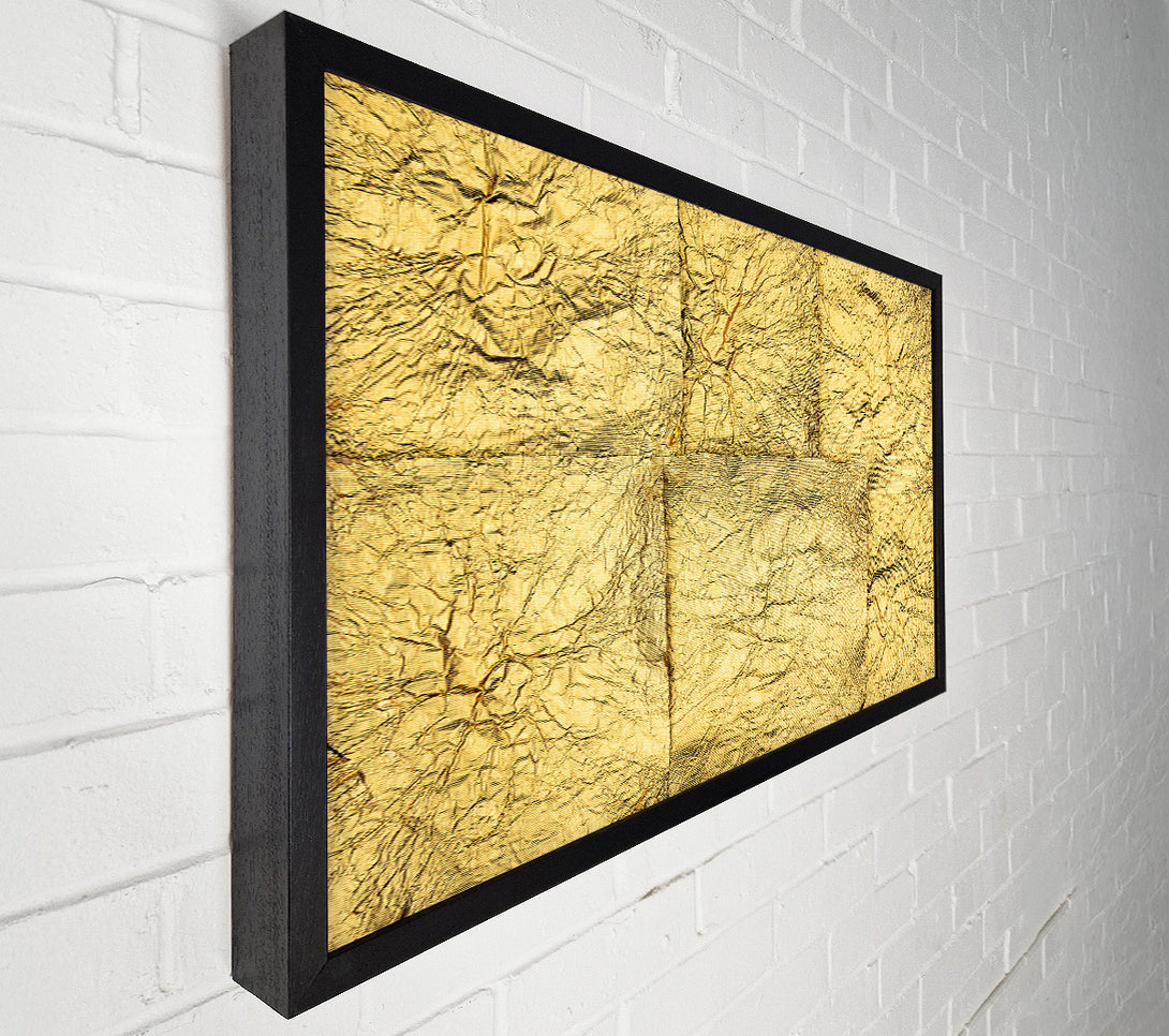  A Canvas Print of Golden Crinkled Texture Canvas Print