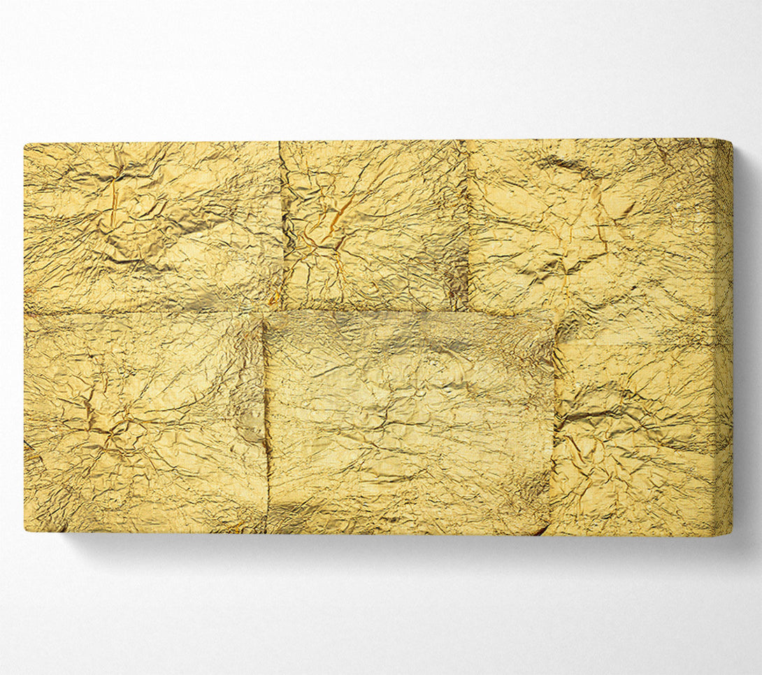  A Canvas Print of Golden Crinkled Texture Canvas Print