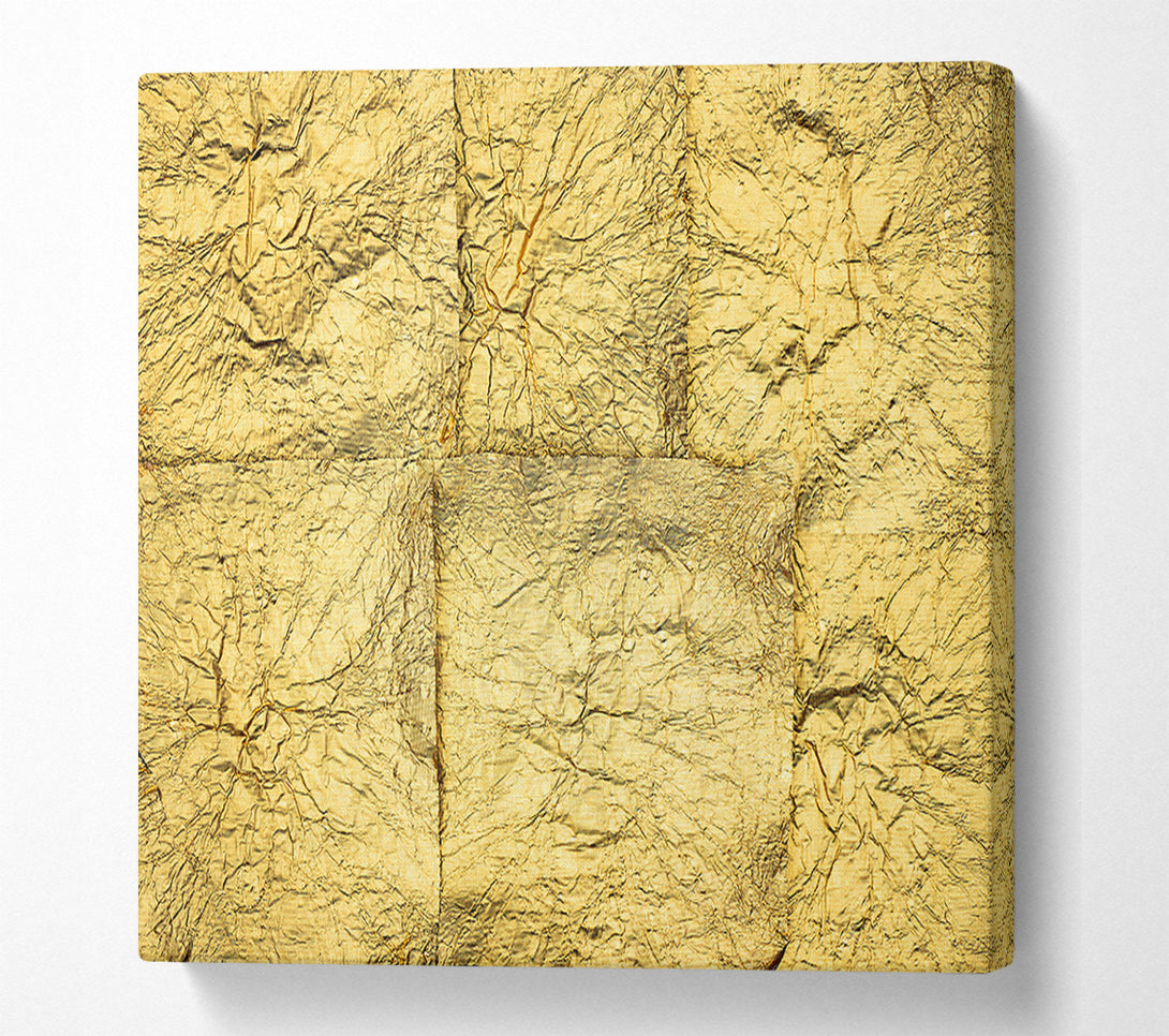  A Canvas Print of Golden Crinkled Texture Canvas Print