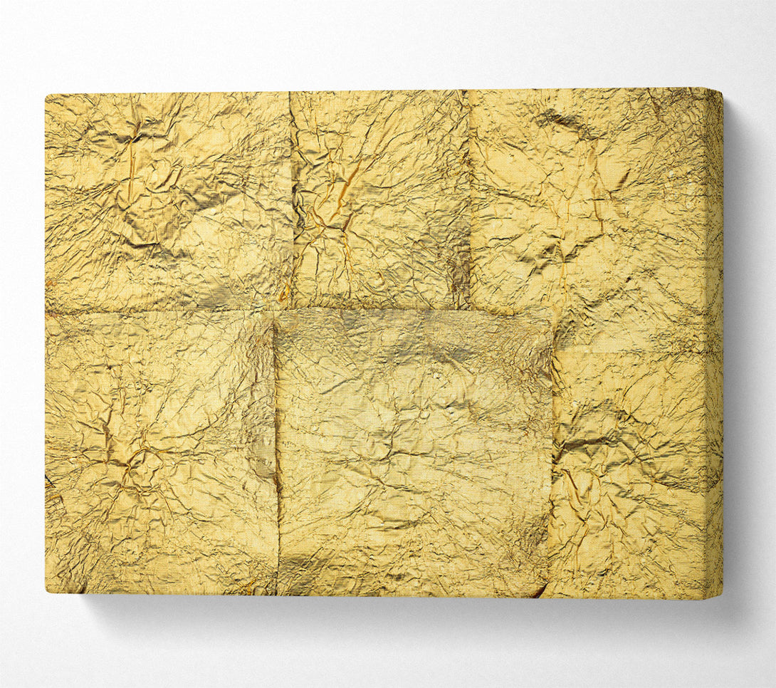  A Canvas Print of Golden Crinkled Texture Canvas Print