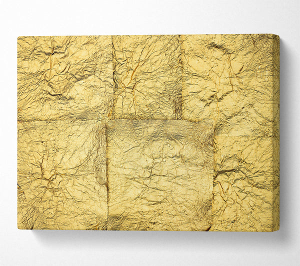  A Canvas Print of Golden Crinkled Texture Canvas Print