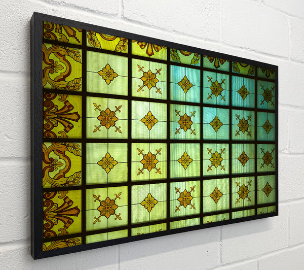 Green And Gold Gridwork