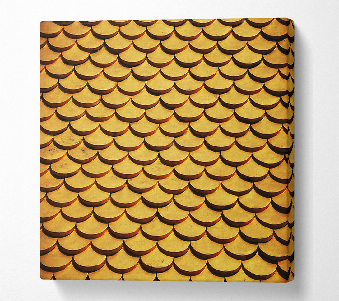 A Canvas Print of Golden Scale Roof Canvas Art