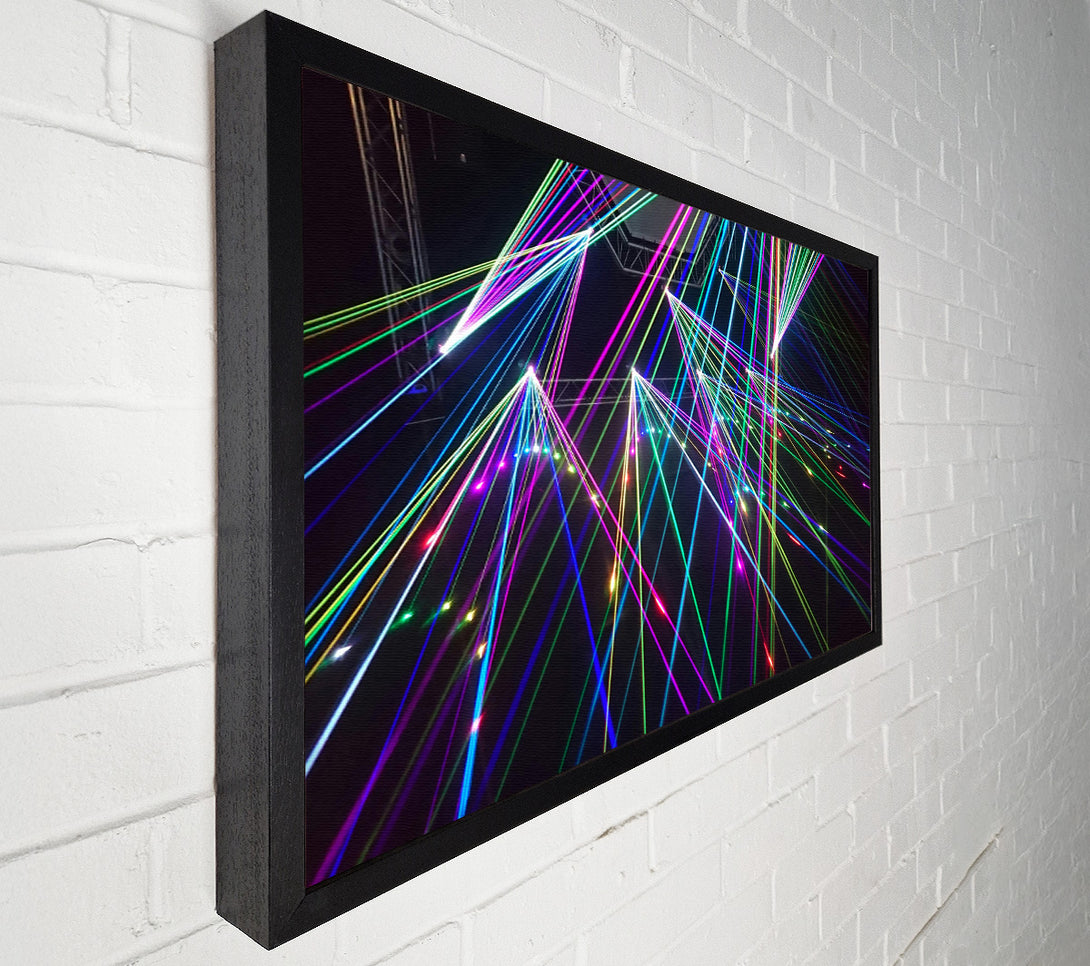  A Canvas Print of Blue Laser Lattice Canvas Wall Art