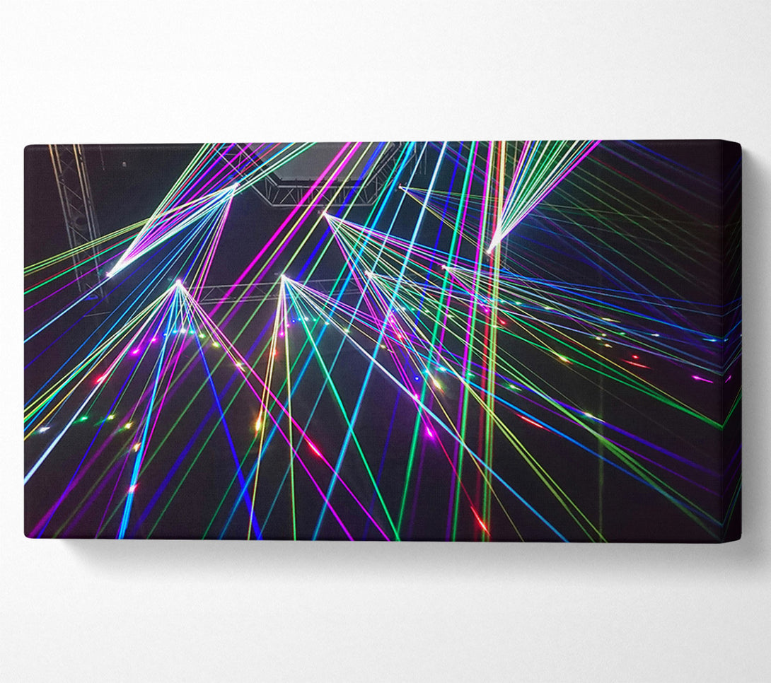  A Canvas Print of Blue Laser Lattice Canvas Wall Art