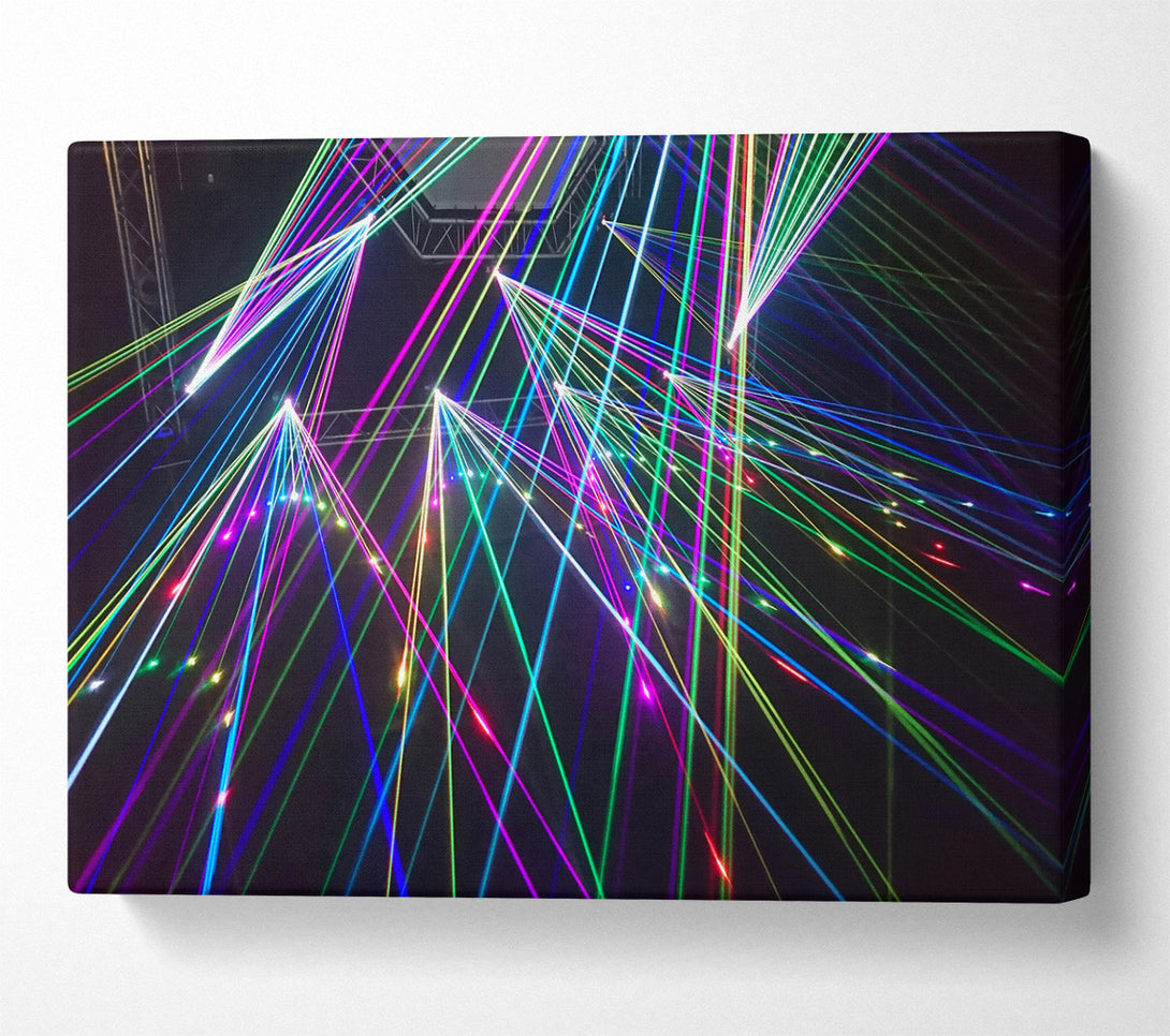  A Canvas Print of Blue Laser Lattice Canvas Wall Art