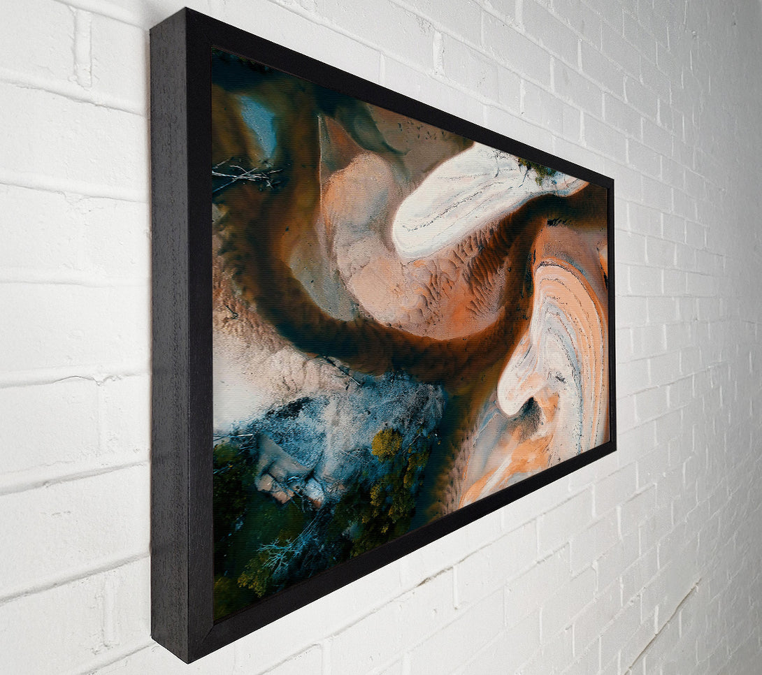  A Canvas Print of Ocher Sandscape Embrace Canvas Art