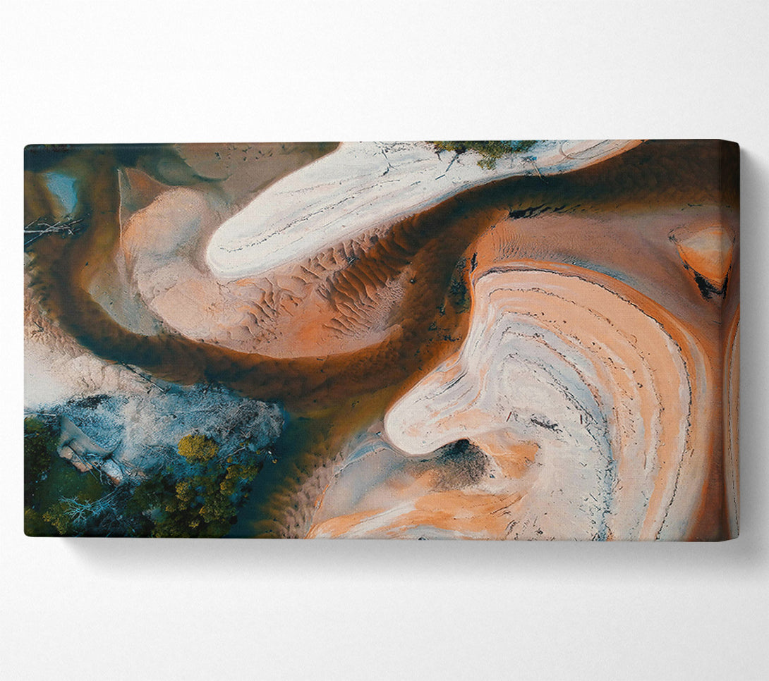  A Canvas Print of Ocher Sandscape Embrace Canvas Art