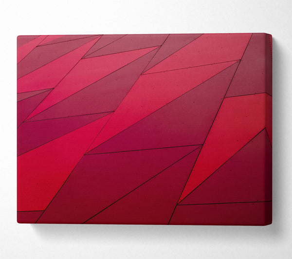  A Canvas Print of Crimson Geometric Forms Canvas Print