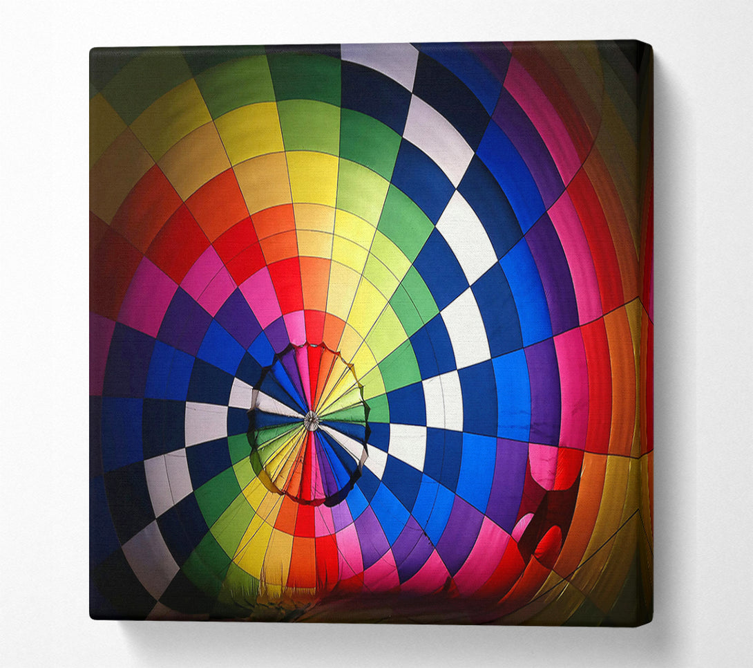  A Canvas Print of Blue Rainbow Ascent Canvas Art