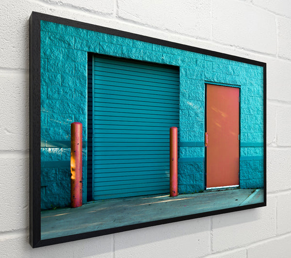 Teal Doorway And Wall