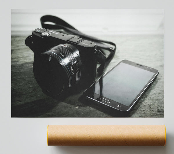 Black Lens And Screen Giclee Print