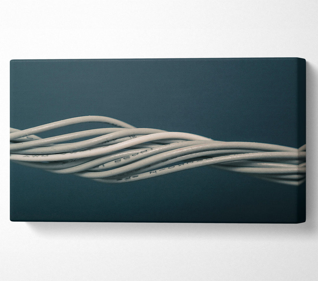  A Canvas Print of Grey Cable Waves Canvas Print