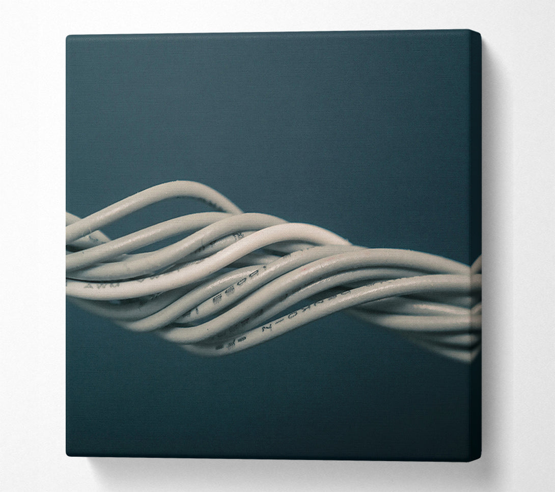  A Canvas Print of Grey Cable Waves Canvas Print