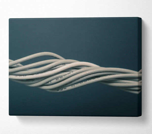  A Canvas Print of Grey Cable Waves Canvas Print