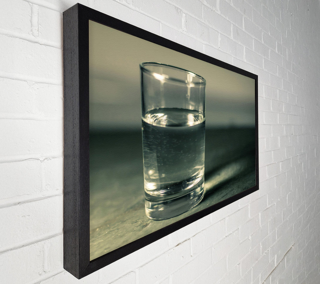  A Canvas Print of A Green Glass Of Water Canvas Wall Art