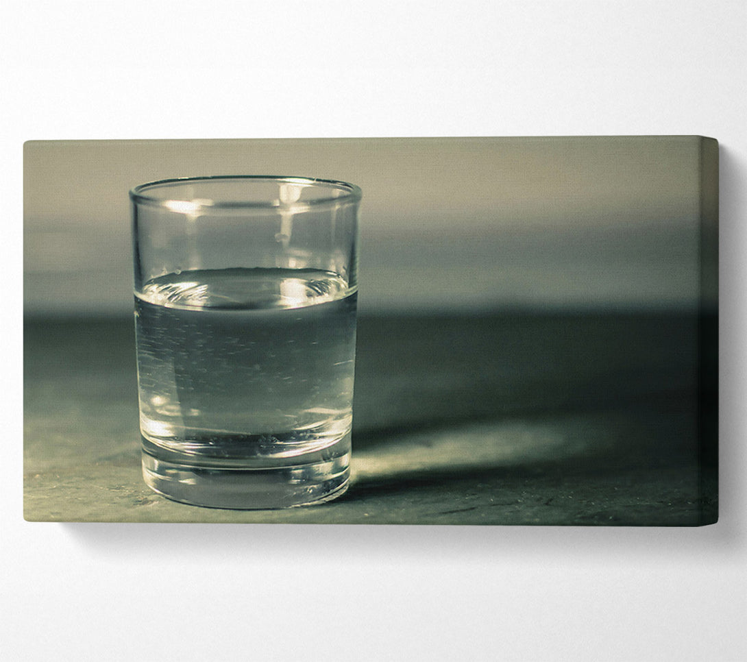  A Canvas Print of A Green Glass Of Water Canvas Wall Art