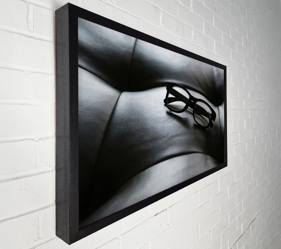  A Canvas Print of Black Leather Spectacles Canvas Art
