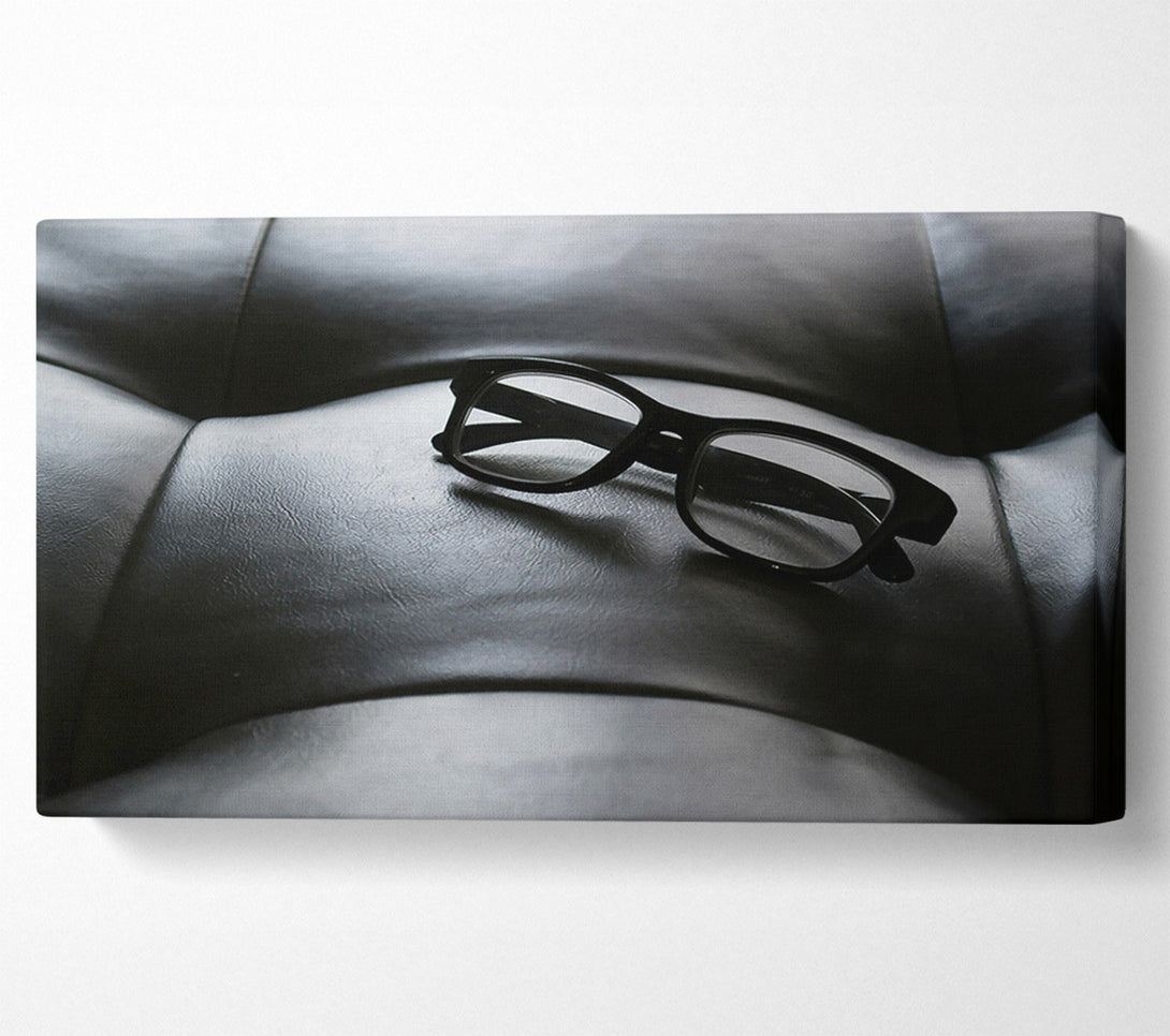  A Canvas Print of Black Leather Spectacles Canvas Art