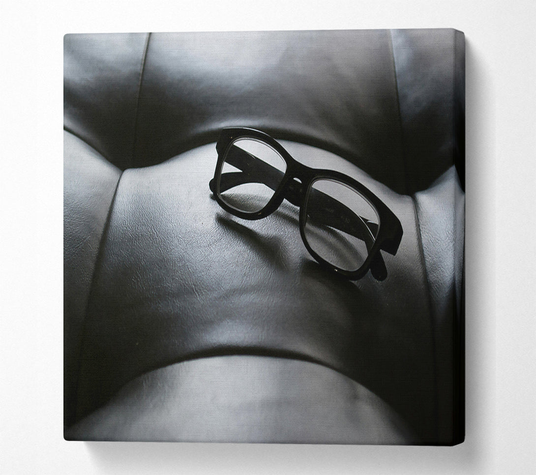  A Canvas Print of Black Leather Spectacles Canvas Art