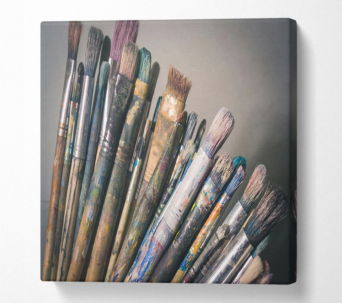  A Canvas Print of The Blue Brush Bundle Canvas Wall Art