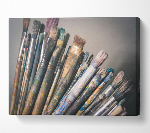  A Canvas Print of The Blue Brush Bundle Canvas Wall Art