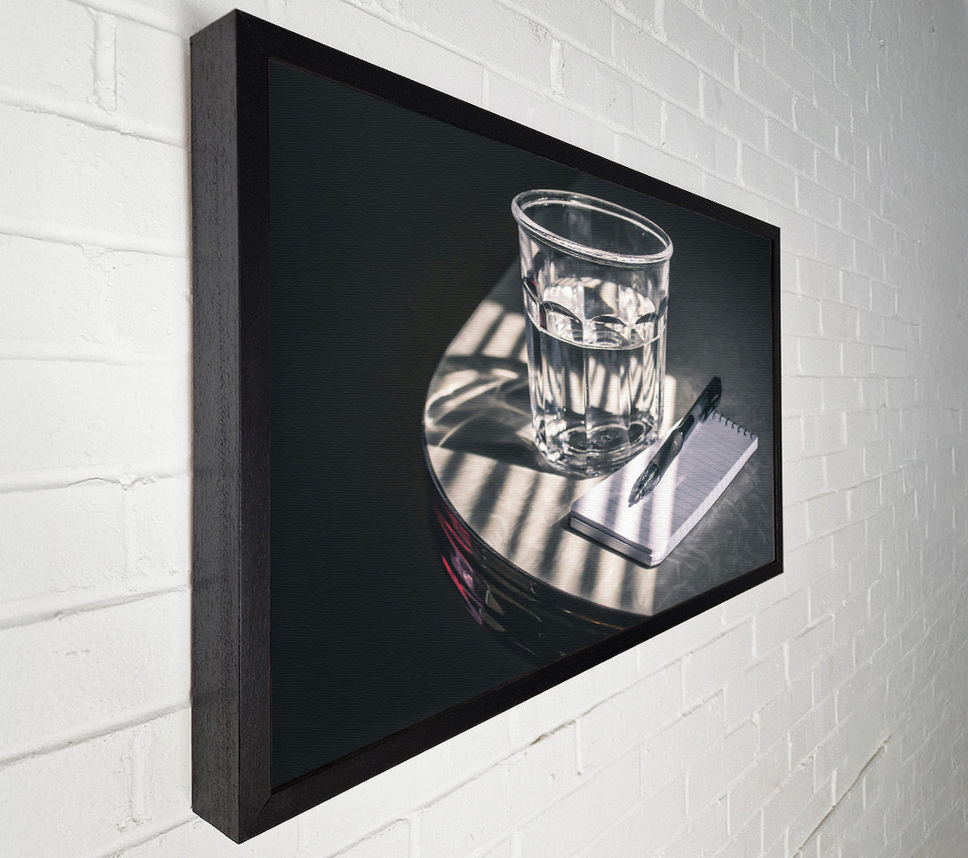  A Canvas Print of Silver Water & Pen Canvas Print