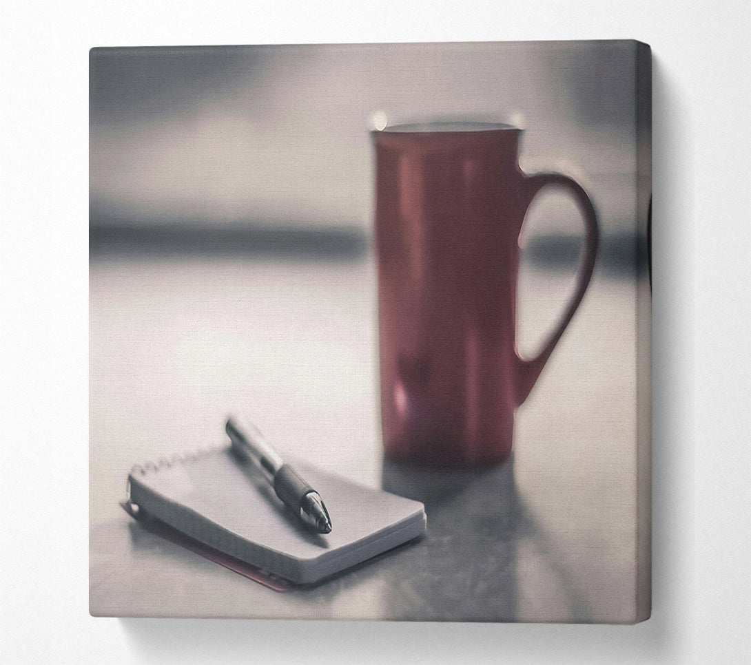  A Canvas Print of Crimson And Pencils Canvas Art