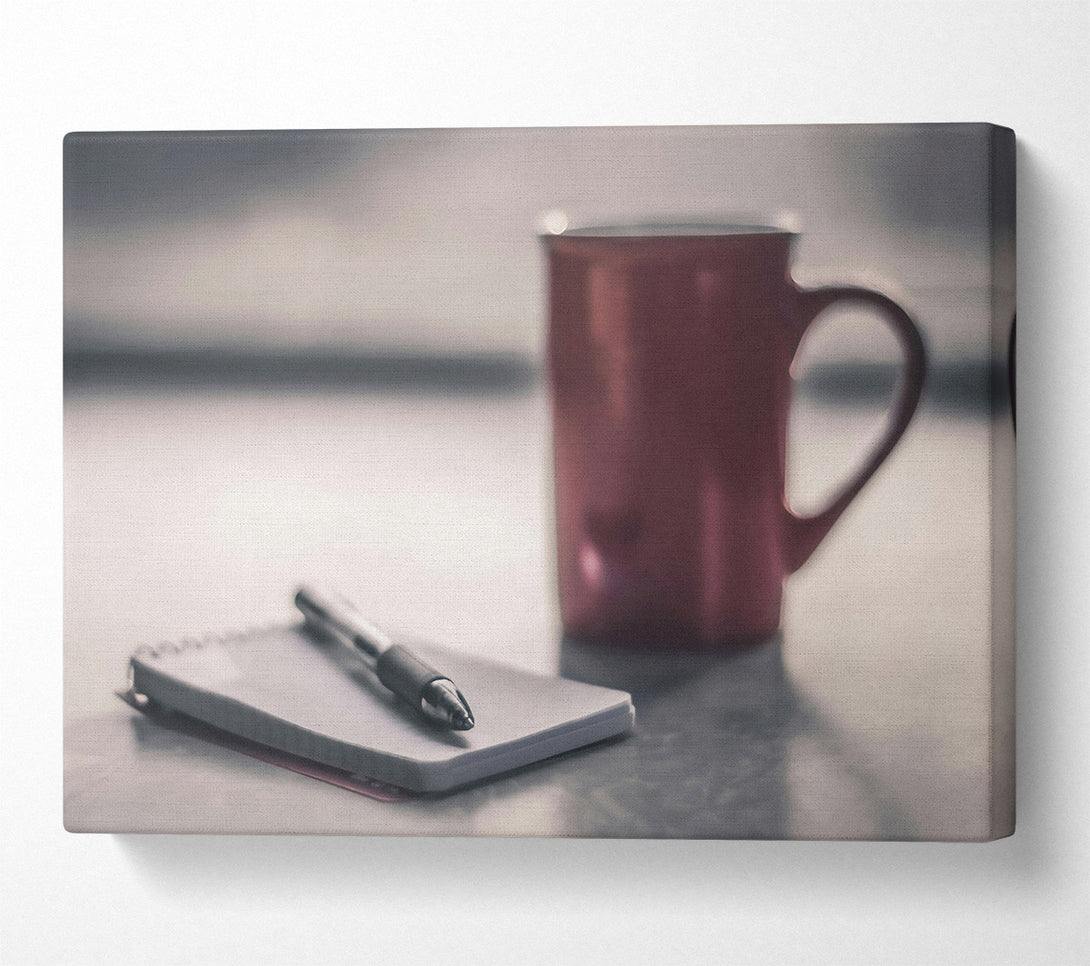  A Canvas Print of Crimson And Pencils Canvas Art
