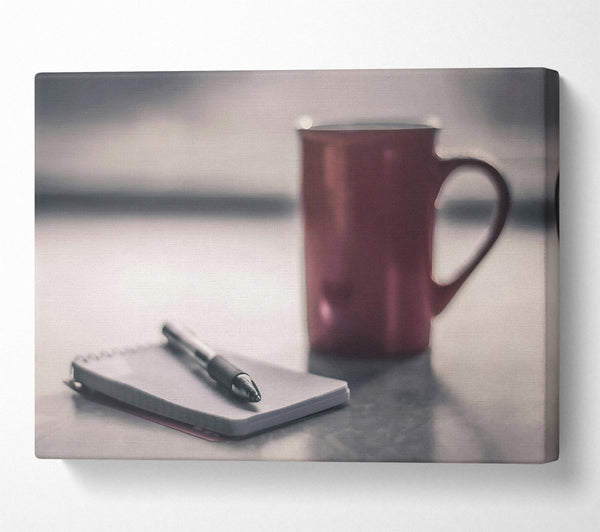  A Canvas Print of Crimson And Pencils Canvas Art