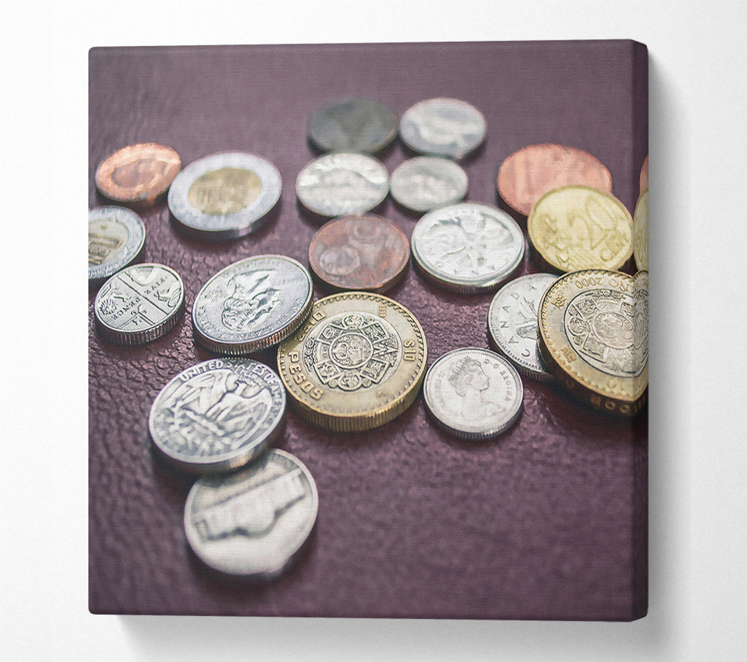  A Canvas Print of Golden Coin Collection Canvas Art