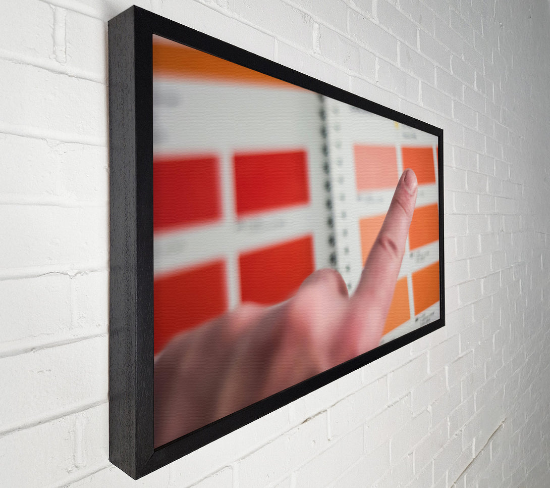  A Canvas Print of Orange Color Chart Canvas Print