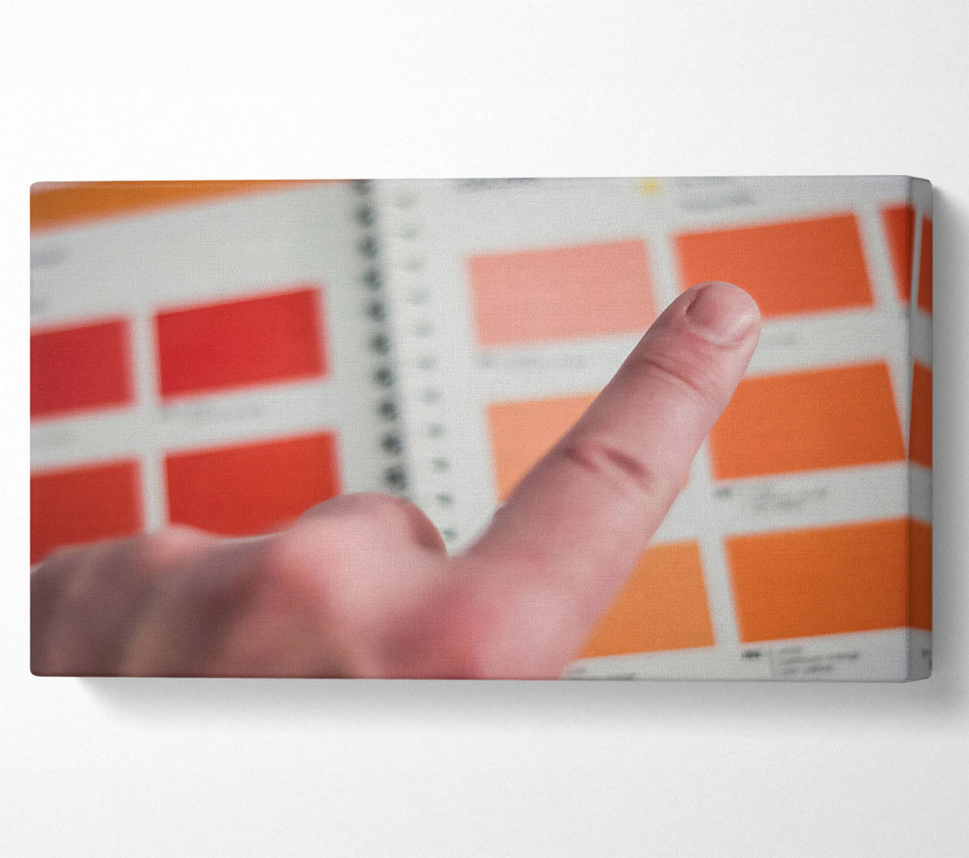  A Canvas Print of Orange Color Chart Canvas Print