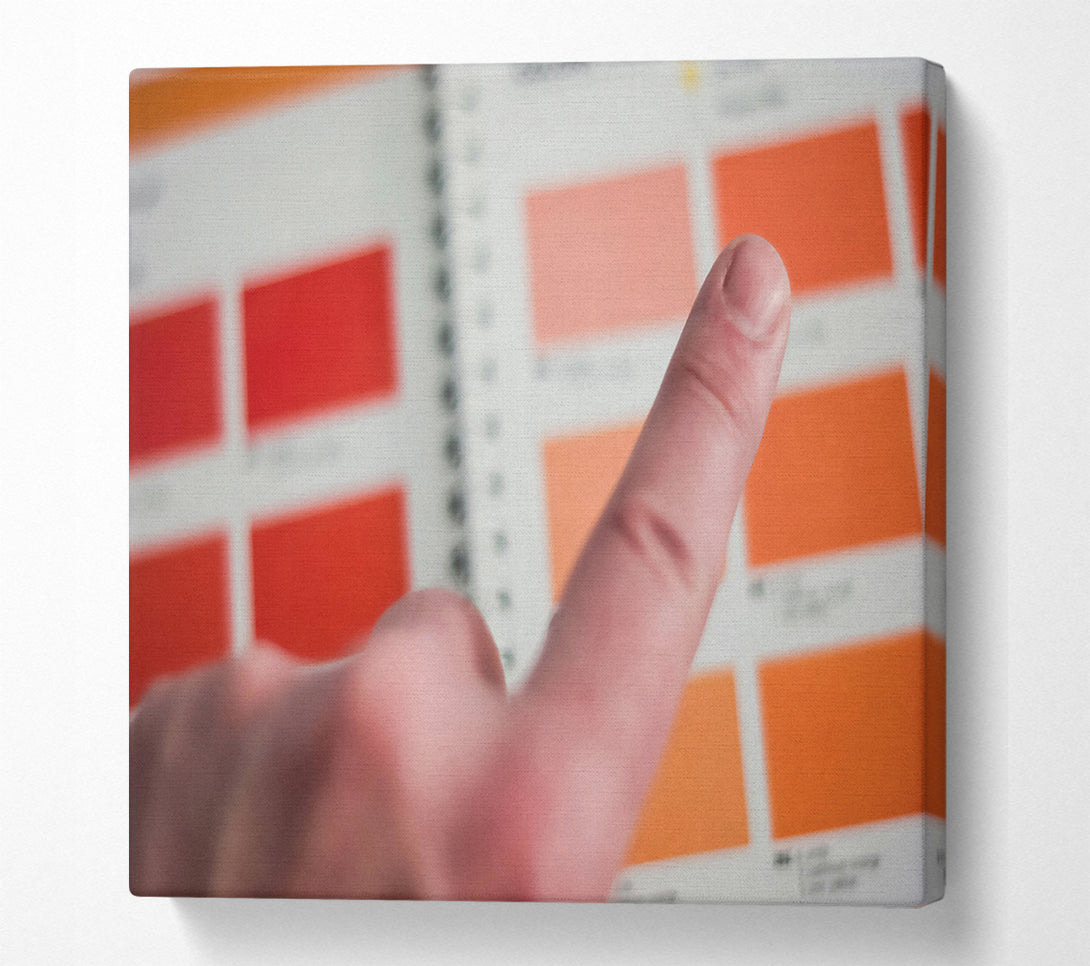  A Canvas Print of Orange Color Chart Canvas Print