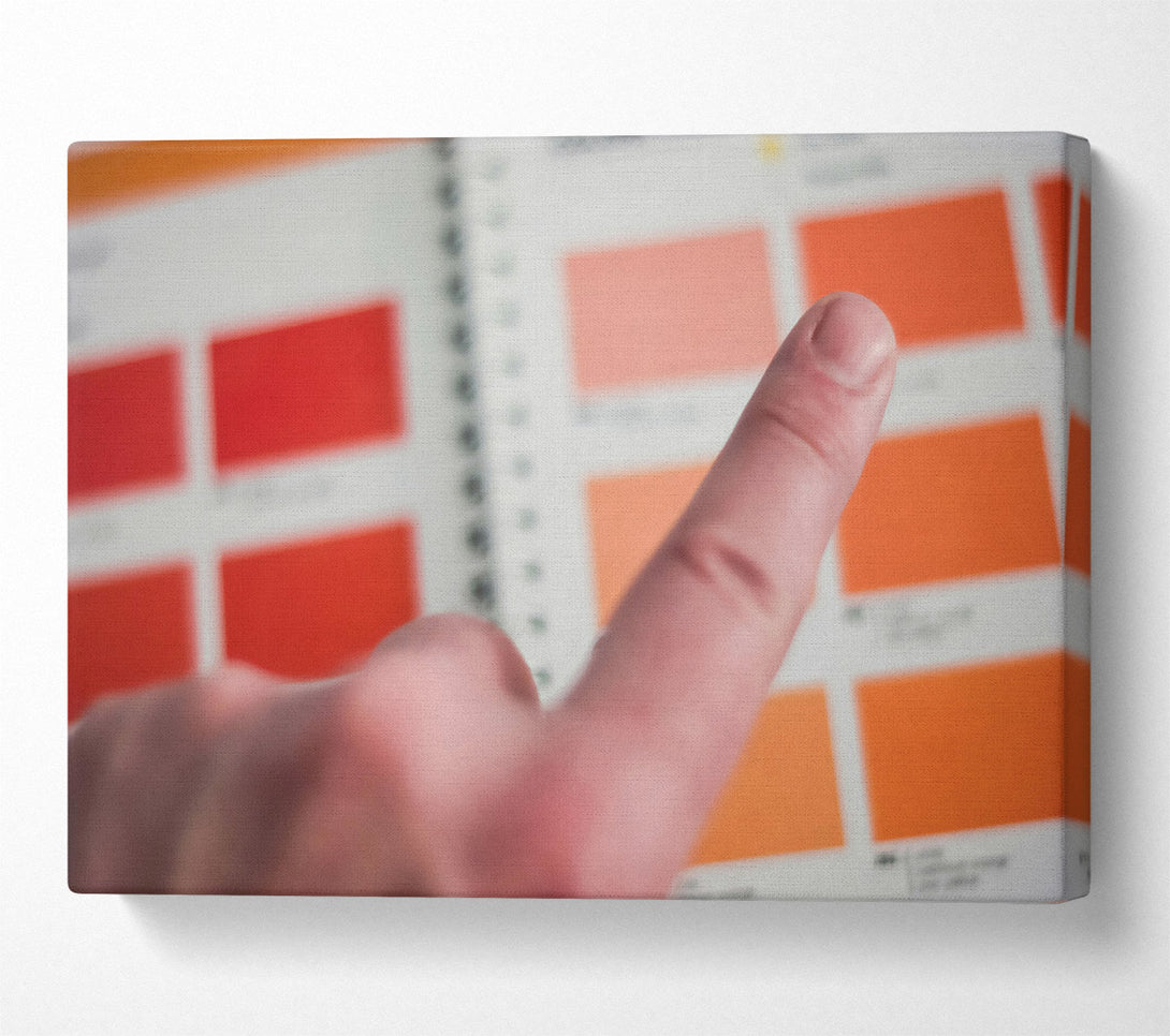  A Canvas Print of Orange Color Chart Canvas Print