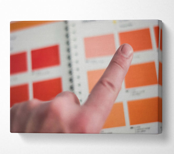  A Canvas Print of Orange Color Chart Canvas Print