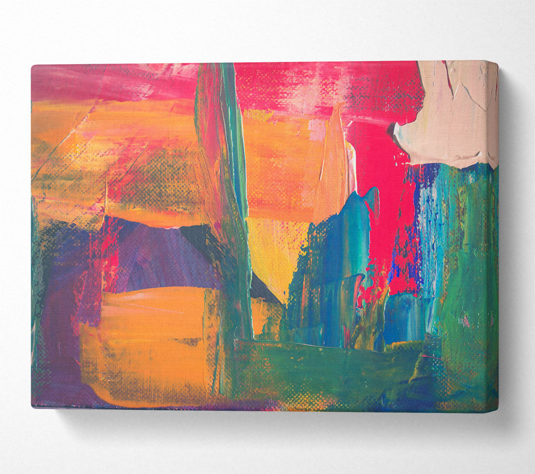  A Canvas Print of Orange Abstract Dreamscape Canvas Art