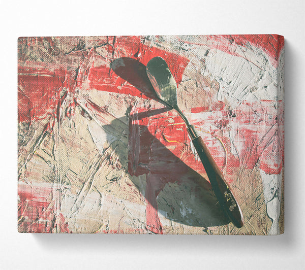  A Canvas Print of Crimson Palette Knife Canvas Print