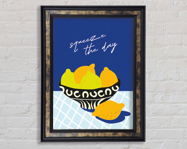 Squeeze The Day Lemons Framed Print