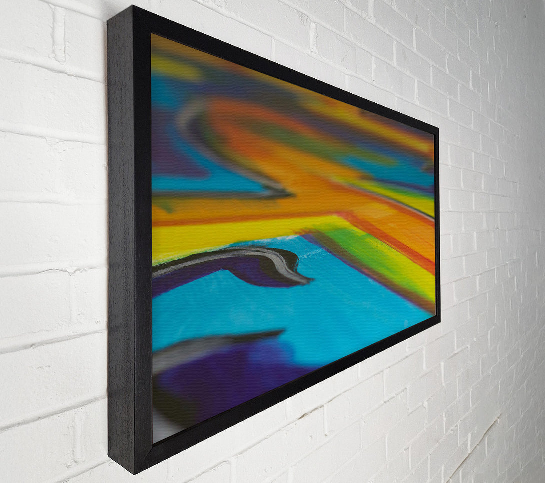  A Canvas Print of Azure Swirls And Stripes Canvas Print